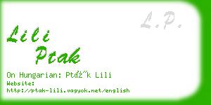 lili ptak business card